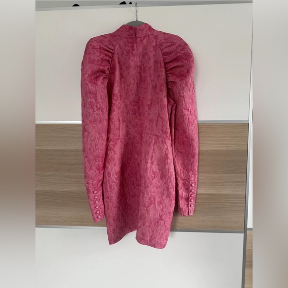 ROTATE Birger Christensen Pink Jacquard Mini Dress Punk/Gothic Influencer - Picture 5 of 6
